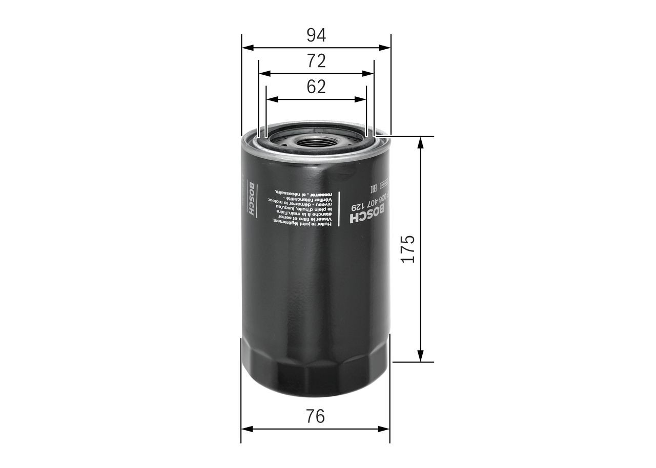 Compre F026407129 Bosch Filtro de óleo
