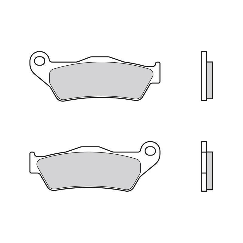 07BB04SX Brembo Sapatas do freio traseiras de disco