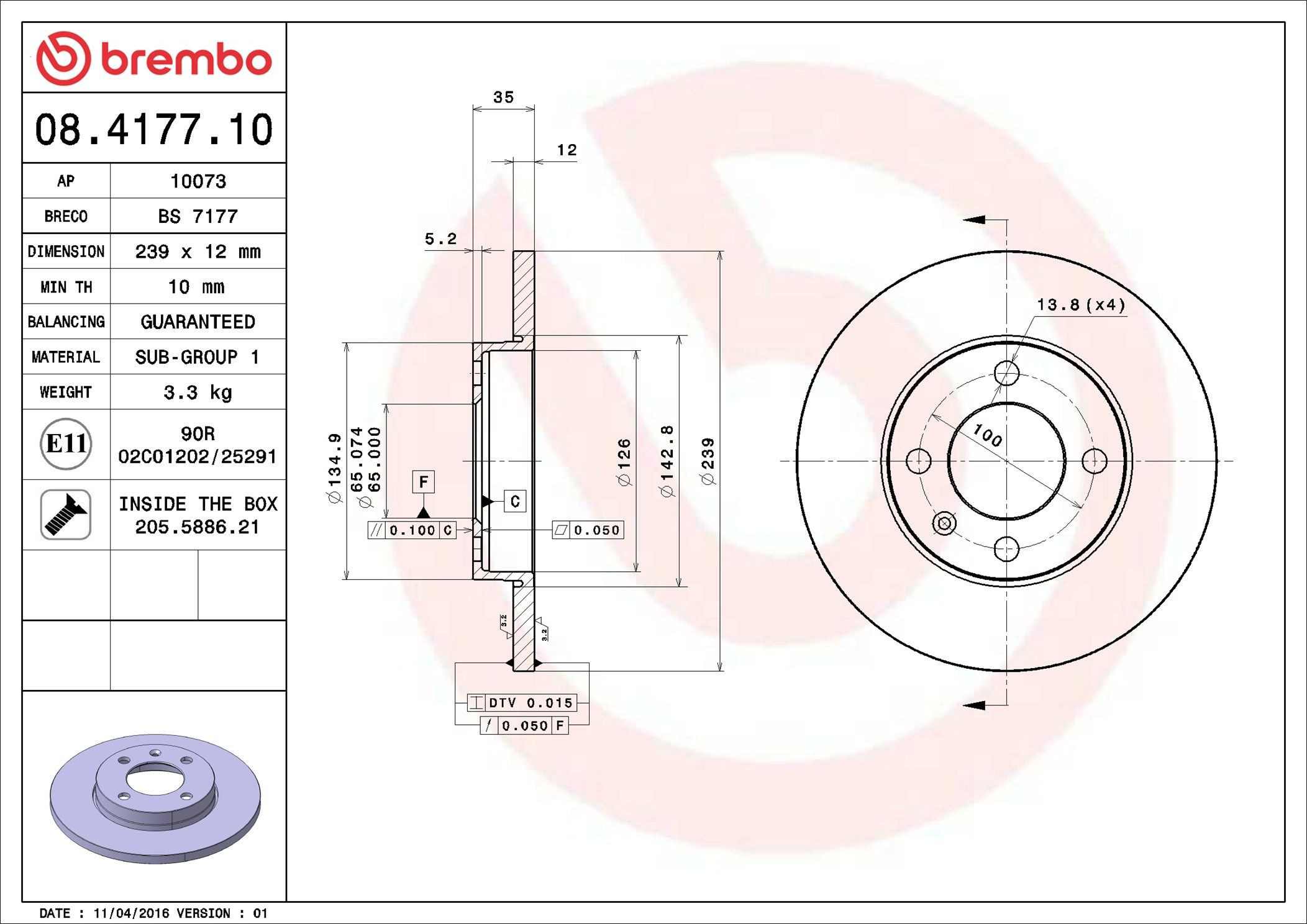  Brembo 08417710