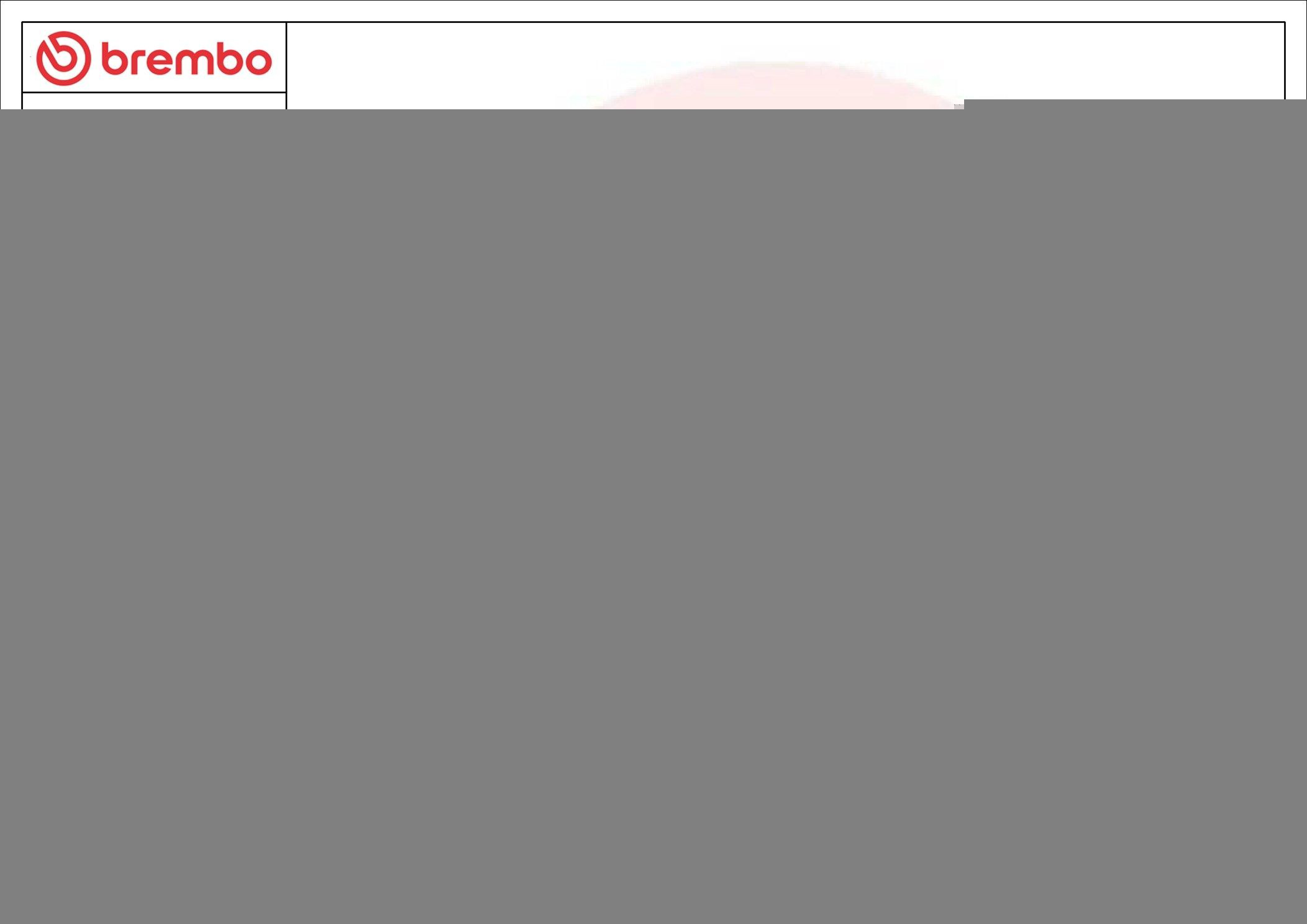 Disco do freio traseiro 08B36937 Brembo