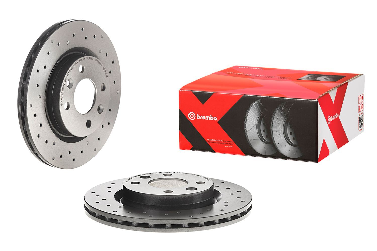 Compre 0958022X Brembo Disco do freio dianteiro
