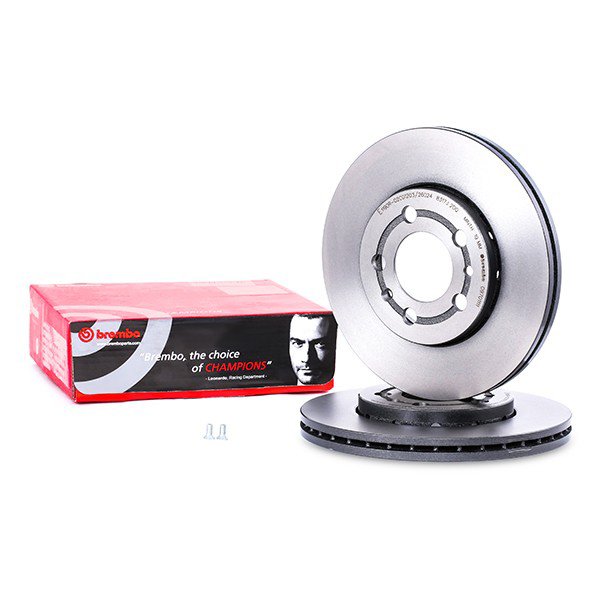 Disco do freio dianteiro Brembo 09701111