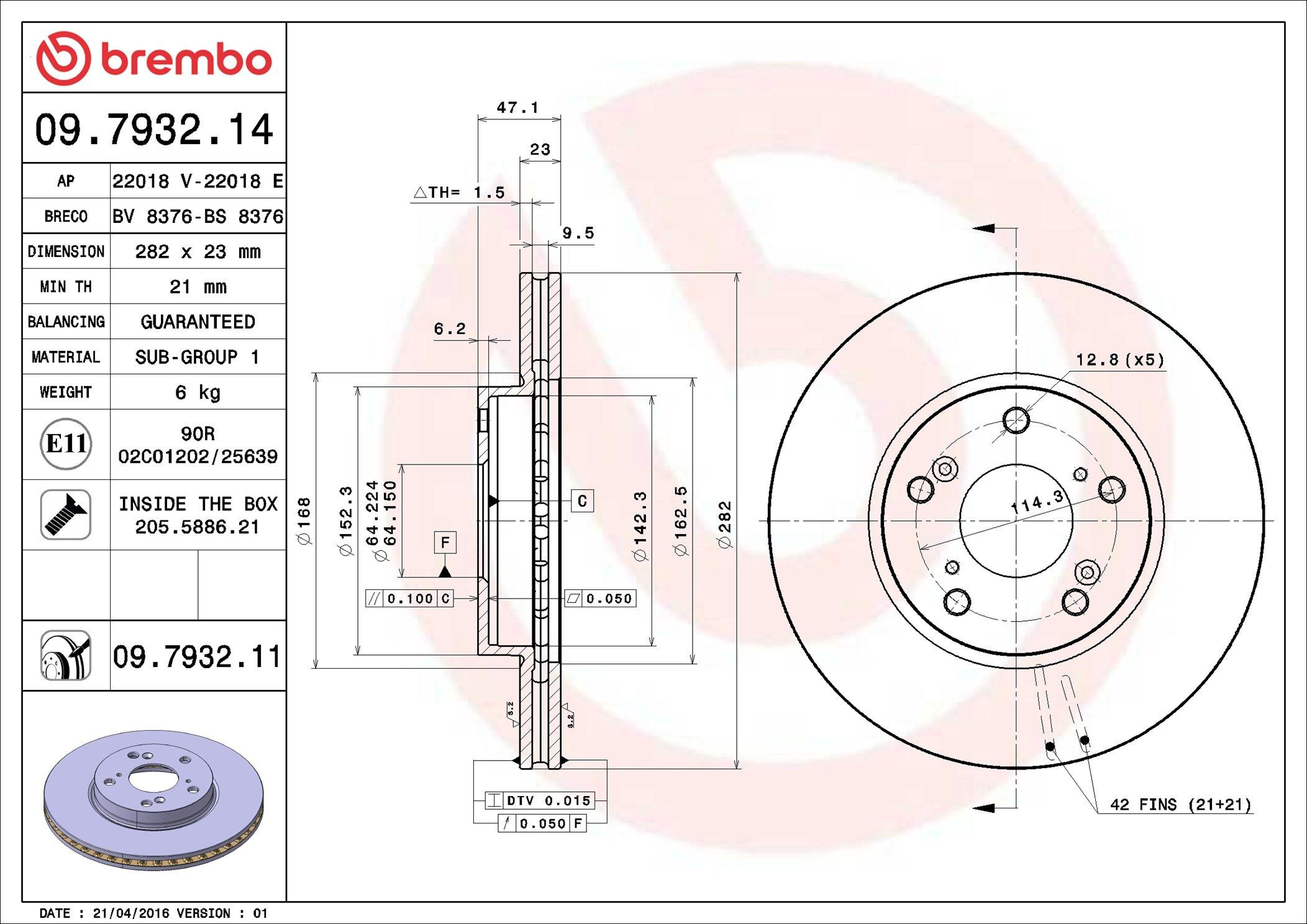 Compre 09793211 Brembo Disco do freio dianteiro
