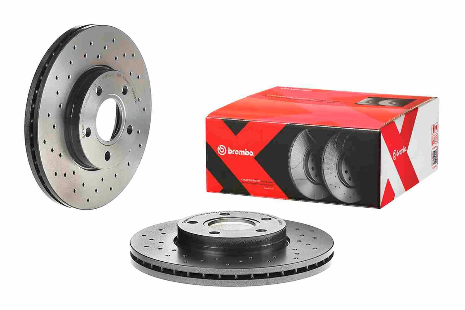 Compre 0994641X Brembo Disco do freio dianteiro