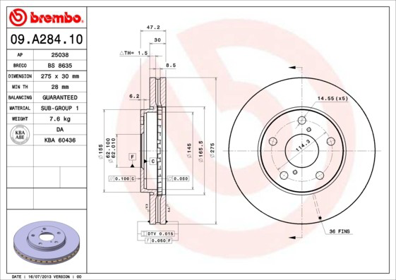 Compre 09A28410 Brembo Disco do freio dianteiro