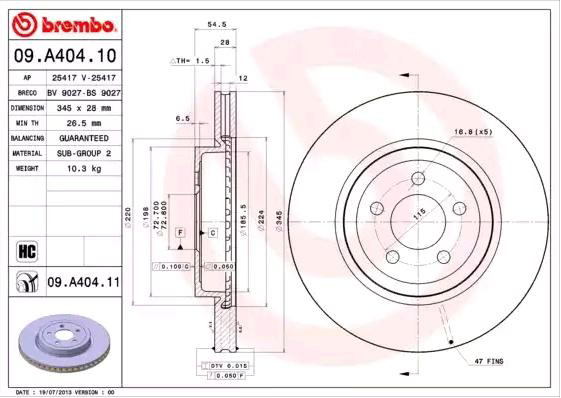 Compre 09A40411 Brembo Disco do freio dianteiro