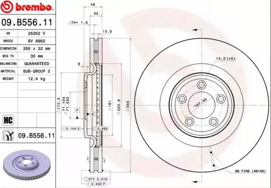 Disco do freio dianteiro Brembo 09B55611