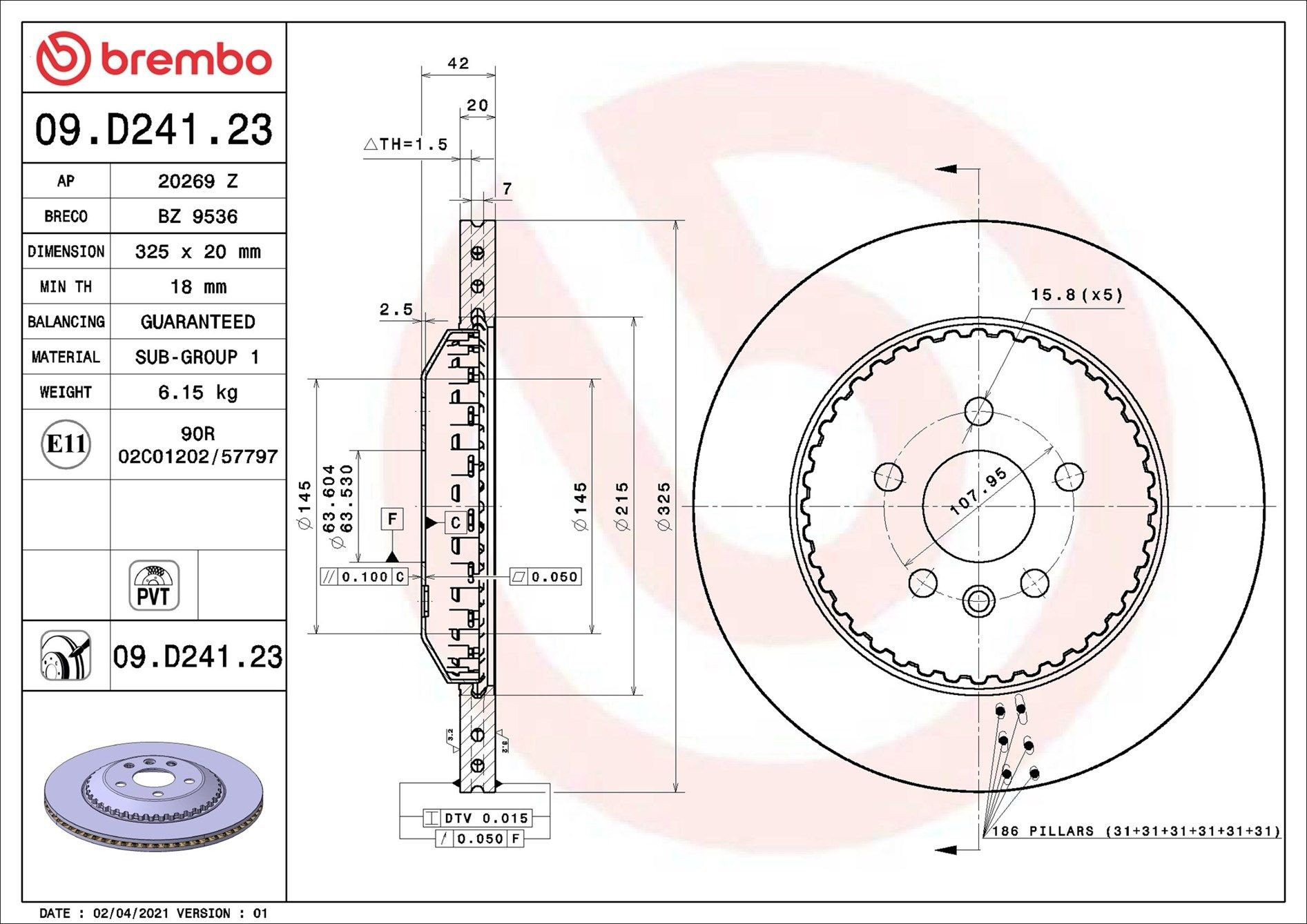 Compre LR161919 Land Rover Disco do freio traseiro