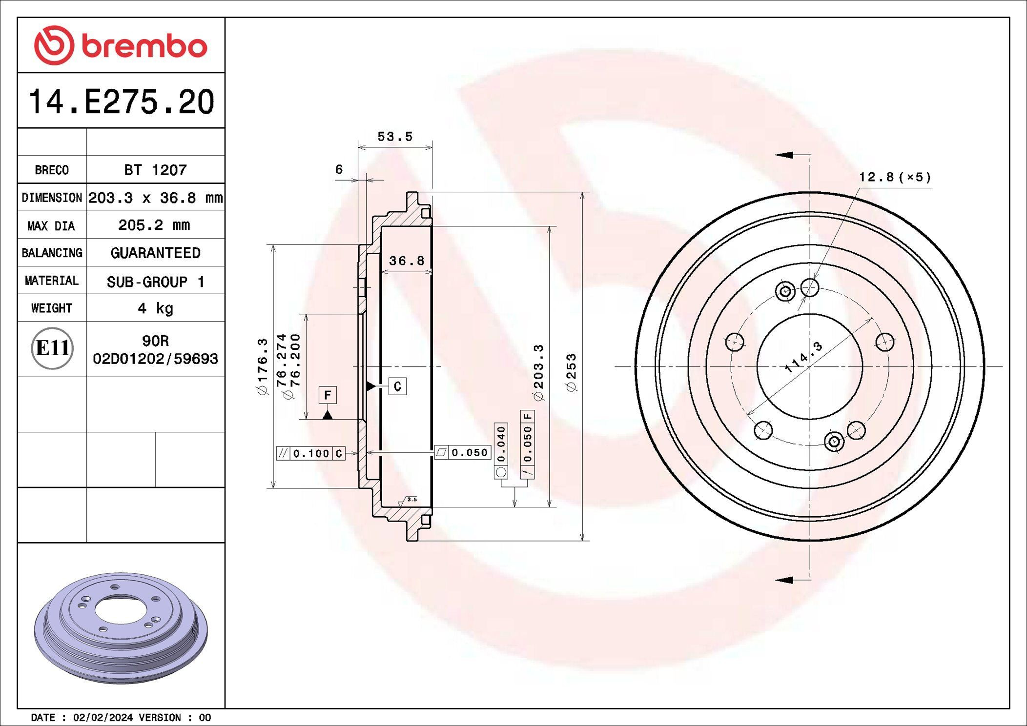 14E27520 Brembo