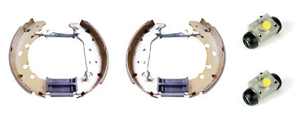 K24062 Brembo Sapatas do freio traseiras de tambor, montadas com cilindros, kit