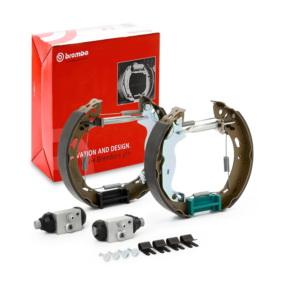 Sapatas do freio traseiras de tambor, montadas com cilindros, kit Brembo K24072 preço, a partir de 145,66 USD