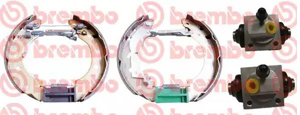554974 VALEO Sapatas do freio traseiras de tambor, montadas com cilindros, kit