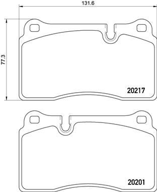 Sapatas do freio dianteiras de disco Brembo P02002