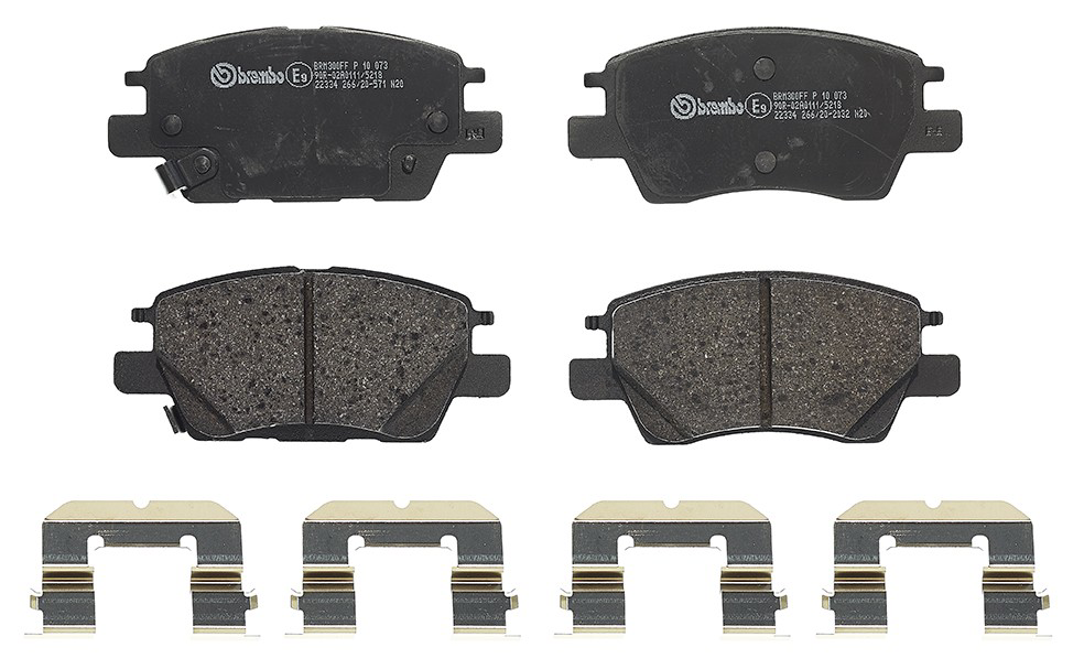Sapatas do freio dianteiras de disco P10073 Brembo