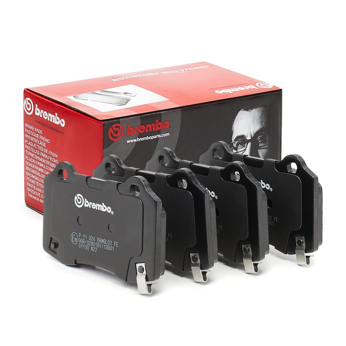 Compre P11024 Brembo Sapatas do freio traseiras de disco
