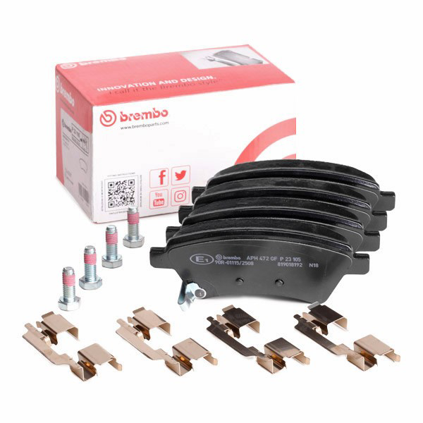 Compre P23105 Brembo Sapatas do freio dianteiras de disco