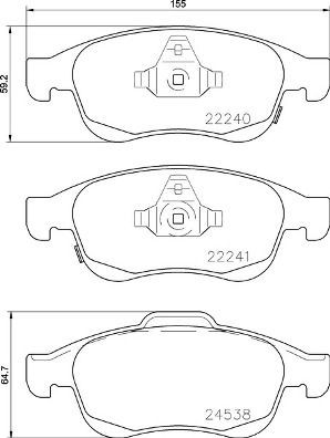 Sapatas do freio dianteiras de disco Brembo P23165 preço, a partir de 43,17 USD