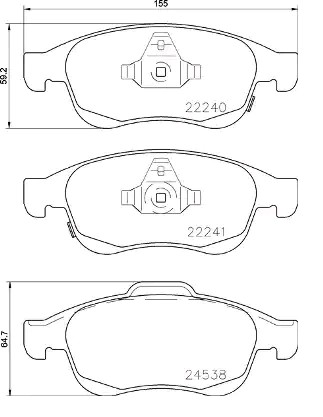 Sapatas do freio dianteiras de disco Brembo P23165