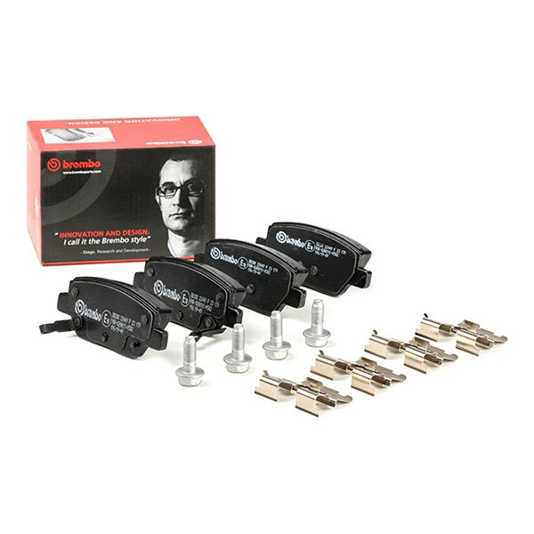 Compre P23179 Brembo Sapatas do freio traseiras de disco