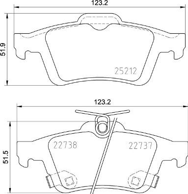 P24216 Brembo Sapatas do freio traseiras de disco