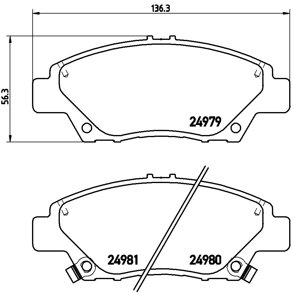 Compre P28050X Brembo Sapatas do freio dianteiras de disco