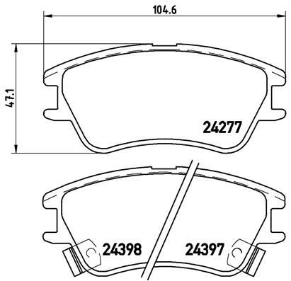 Compre P30027 Brembo Sapatas do freio dianteiras de disco