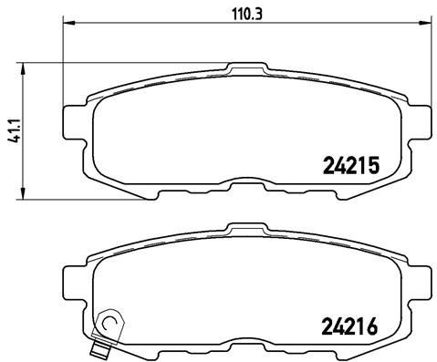 Compre P49042 Brembo Sapatas do freio traseiras de disco