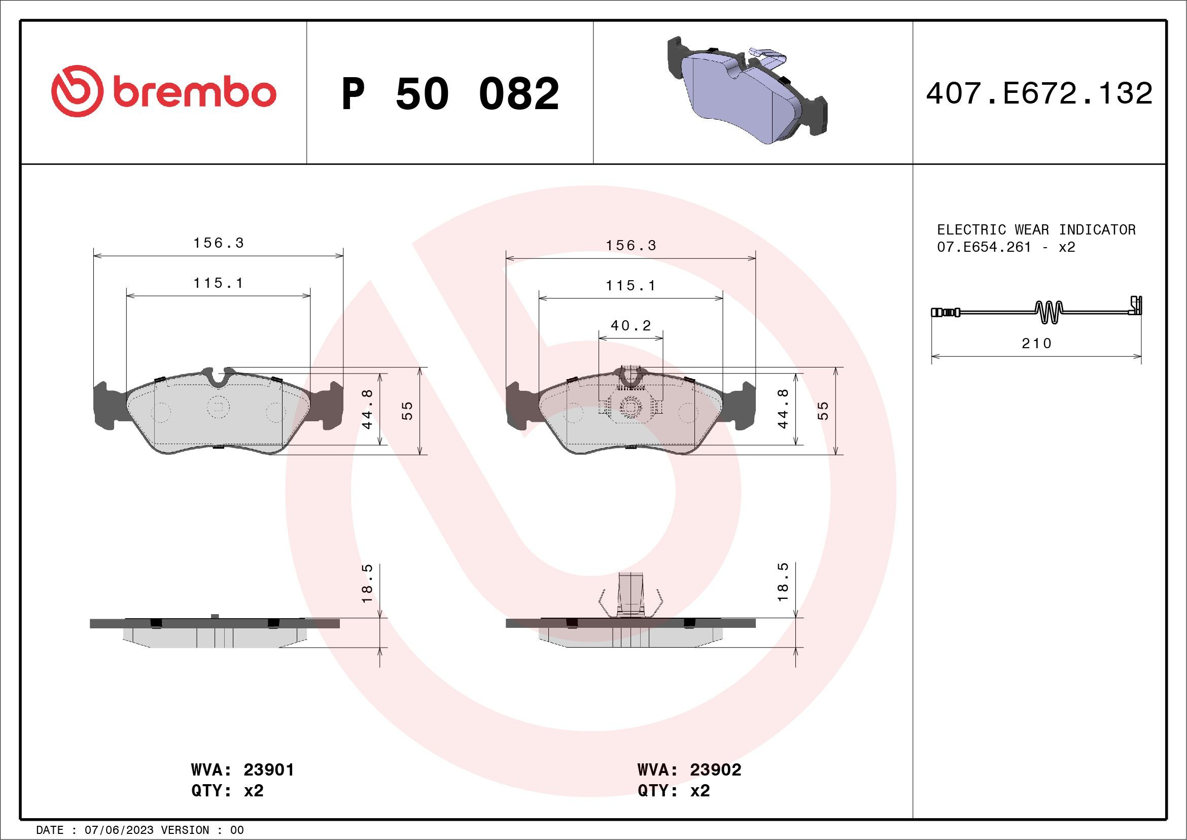 Sapatas do freio traseiras de disco Brembo P50082 preço, a partir de 28,39 USD