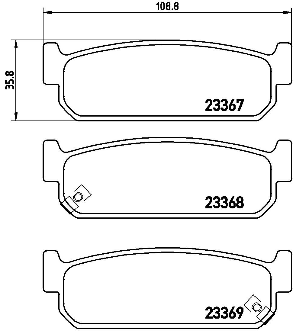 Sapatas do freio traseiras de disco Brembo P56071 preço, a partir de 48,31 USD