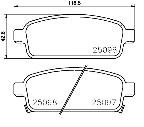 Sapatas do freio traseiras de disco Brembo P59087