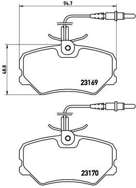 Compre P61050 Brembo Sapatas do freio dianteiras de disco