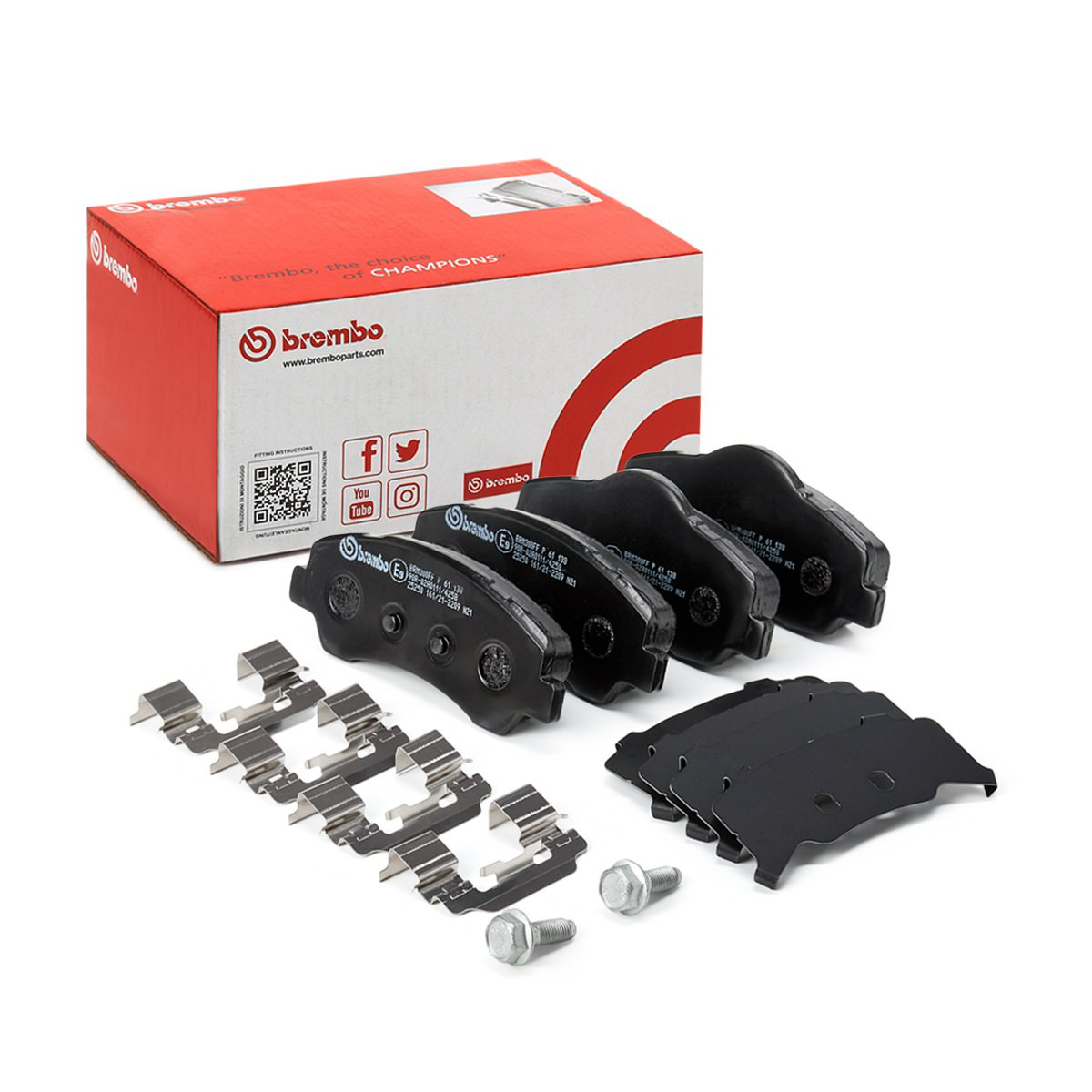 Sapatas do freio dianteiras de disco Brembo P61138 preço, a partir de 62,44 USD