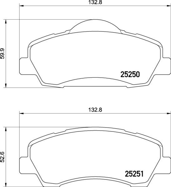 Sapatas do freio dianteiras de disco Brembo P61138 preço, a partir de 62,44 USD