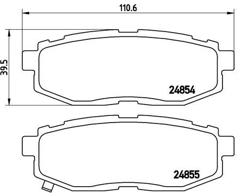 Sapatas do freio traseiras de disco Brembo P78018 preço, a partir de 62,18 USD