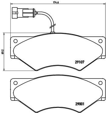 Compre PA6018 Brembo Sapatas do freio dianteiras de disco