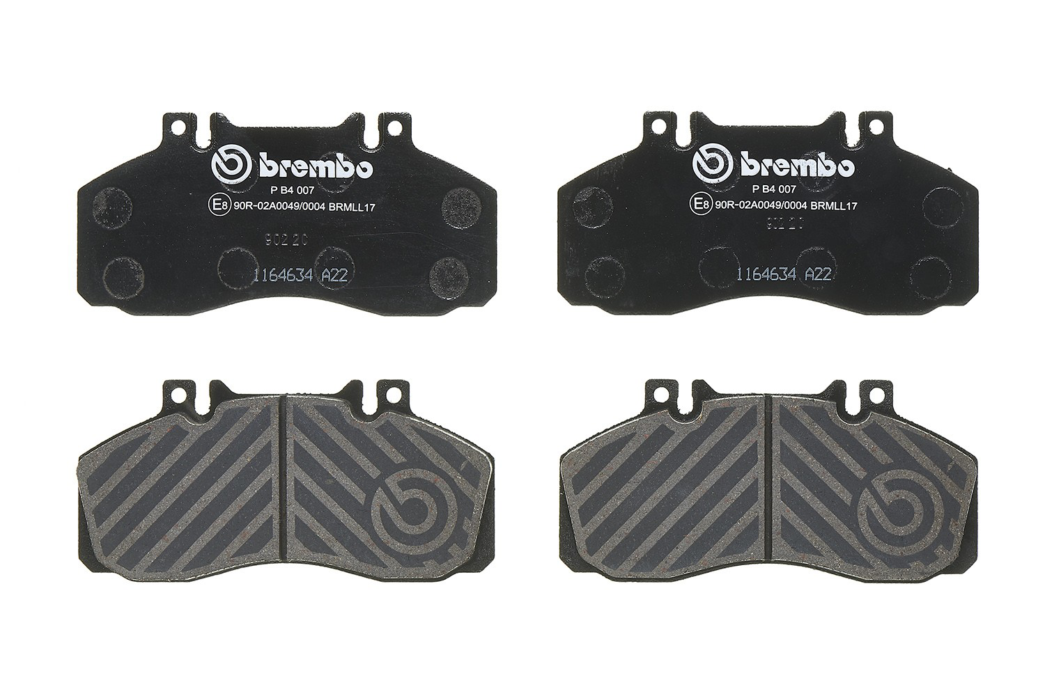 Sapatas do freio traseiras de disco PB4007 Brembo