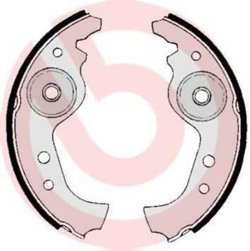 Sapatas do freio traseiras de tambor S23501 Brembo
