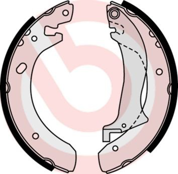S44504 Brembo Sapatas do freio traseiras de tambor