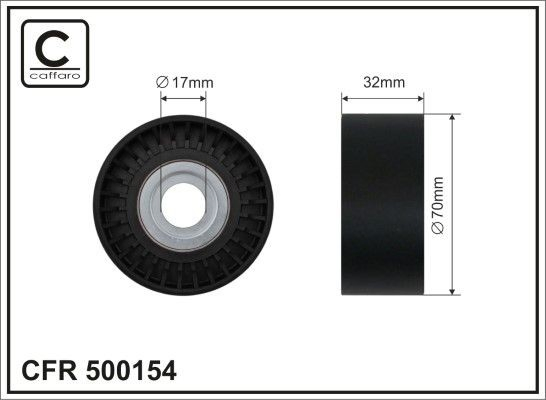500154 Caffaro Rolo de reguladora de tensão da correia de transmissão