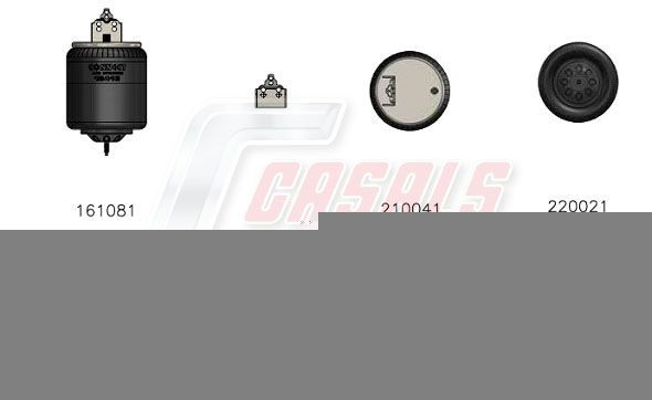Coxim pneumático (suspensão de lâminas pneumática) do eixo KG6416NS Kraftiger