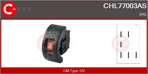 Botão de ativação do sinal de emergência para Opel Astra G F69
