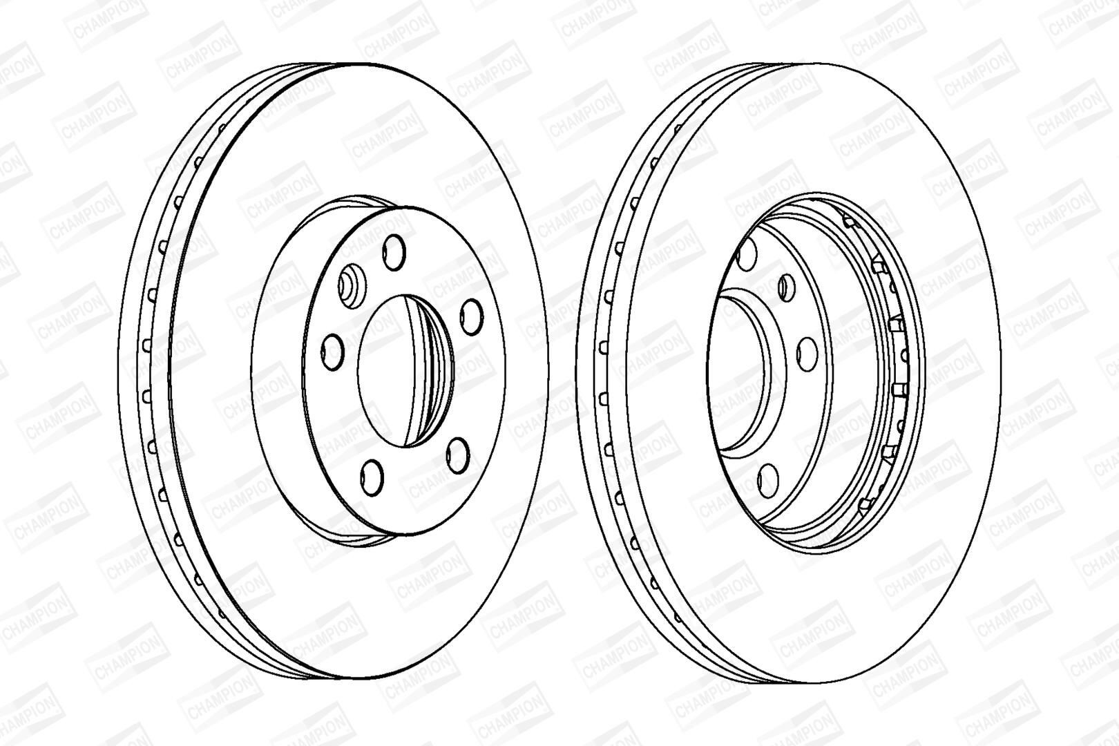  Disco do freio dianteiro Volkswagen Multivan T5 monovolume (7HM, 7HN, 7HF, 7EF, 7EM, 7EN) (2003 - 2016) T5