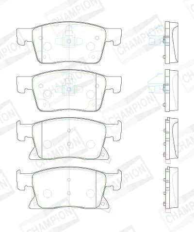 1675483680 Peugeot/Citroen Sapatas do freio dianteiras de disco