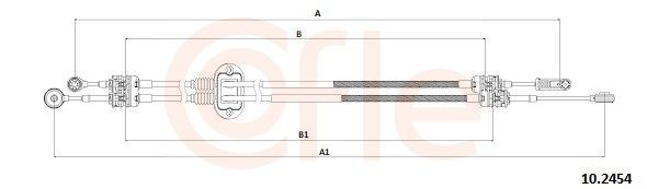 Cabo de mudança duplo para Ford Connect  TC7
