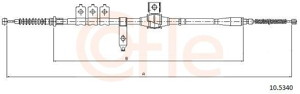  Cabo do freio de estacionamento traseiro esquerdo Ford Ranger pick-up (ER) (1999 - 2003) 