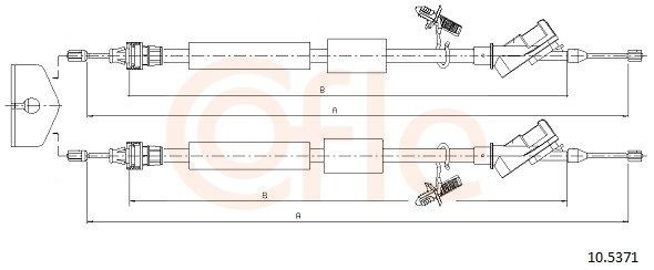  Cabo traseiro direito/esquerdo do freio de estacionamento Ford Focus II hatchback (DA, HCP, DP) (2004 - 2011) II