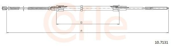 Compre 803003 Beca Cables Cabo traseiro direito/esquerdo do freio de estacionamento