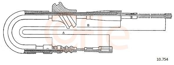 Cabo do freio de estacionamento traseiro direito para Audi 80 B3 89, 89Q, 8A