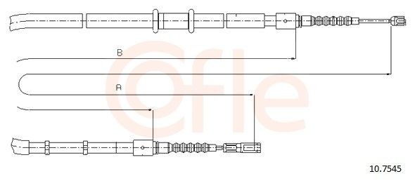 Cabo traseiro direito/esquerdo do freio de estacionamento Audi 80 B3 89, 89Q, 8A