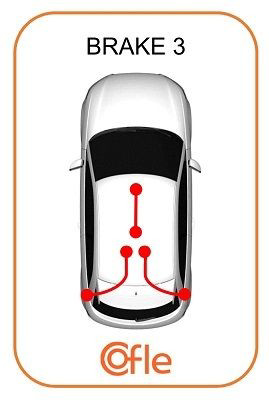 109321 Cofle Cabo do freio de estacionamento traseiro esquerdo